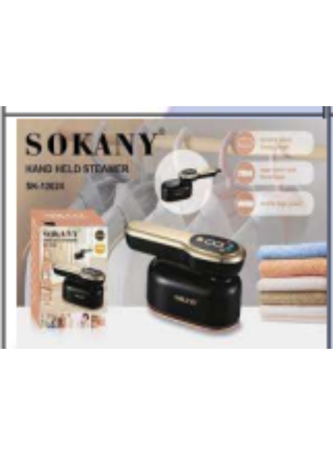 Sokany SK-12024 Digital Steam Iron for Travel, 1400 Watts, 110 ml - Black - Image 2
